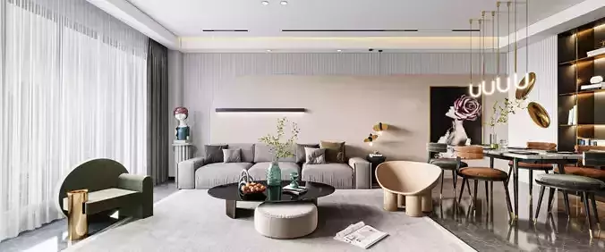 Luxury apartment living room104