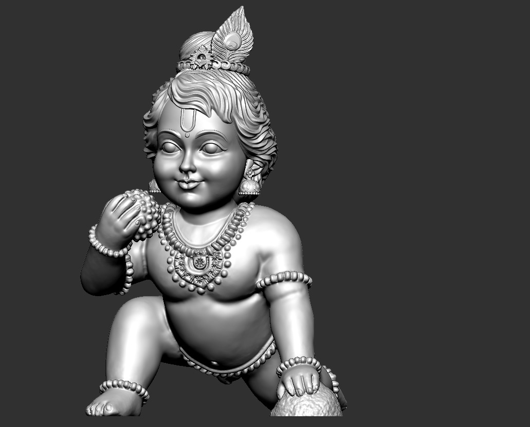 Laddu Gopal Krishna 3D print model_68
