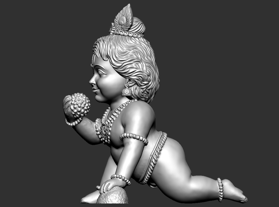 Laddu Gopal Krishna 3D print model_48