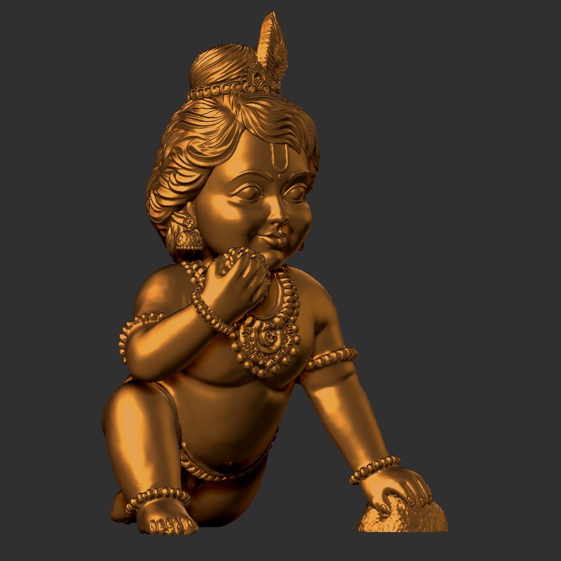 Laddu Gopal Krishna 3D print model_36
