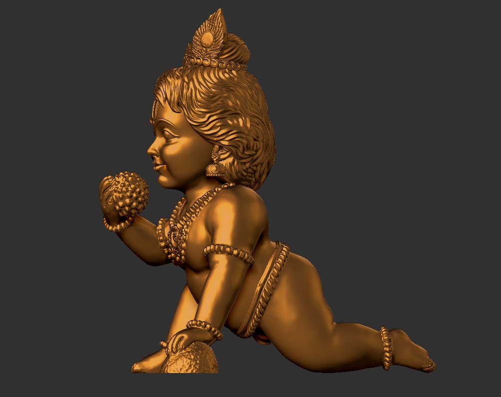 Laddu Gopal Krishna 3D print model_89