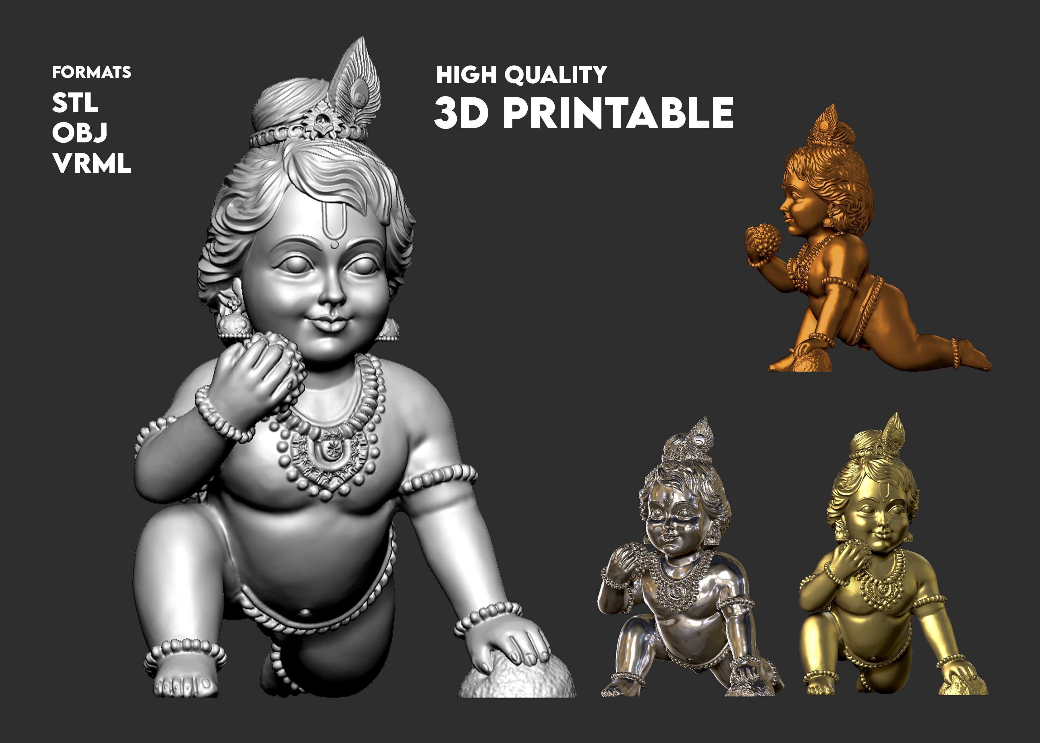 Laddu Gopal Krishna 3D print model_21