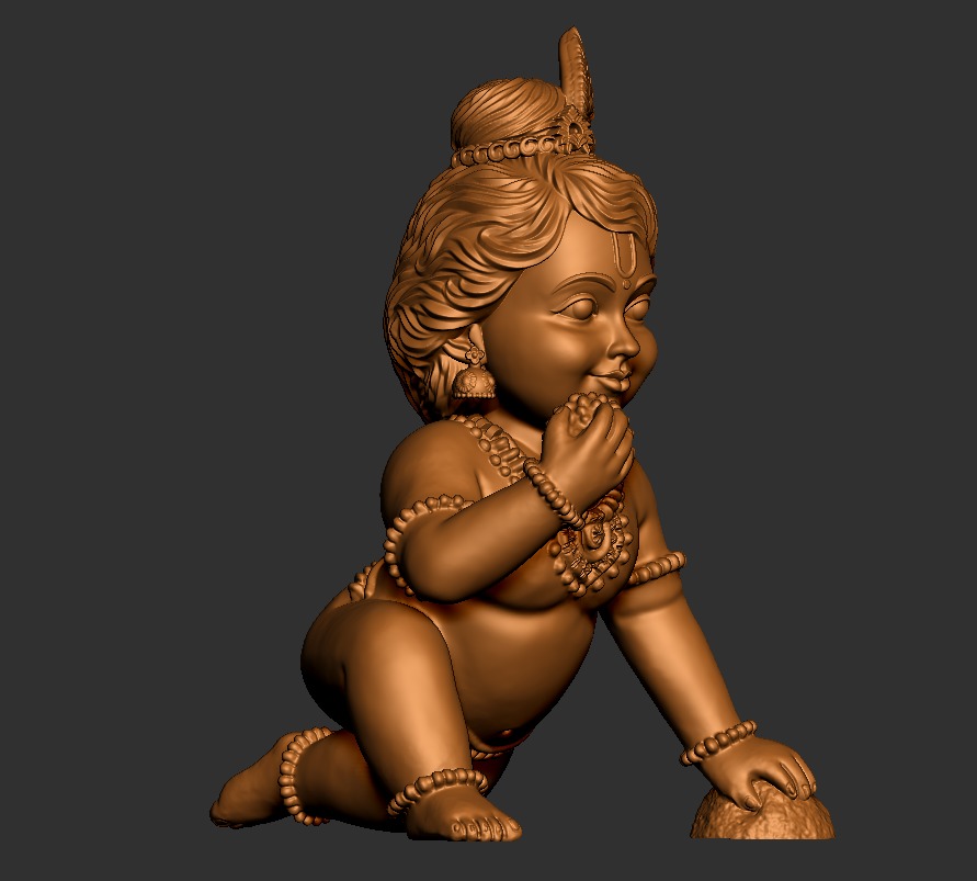 Laddu Gopal Krishna 3D print model_10