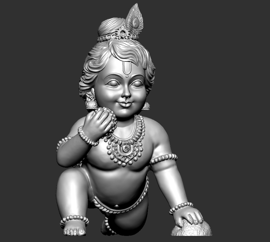 Laddu Gopal Krishna 3D print model_65