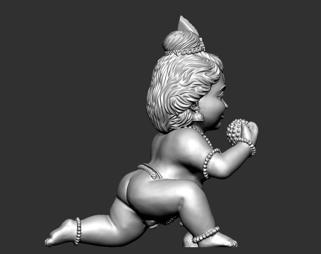 Laddu Gopal Krishna 3D print model_5