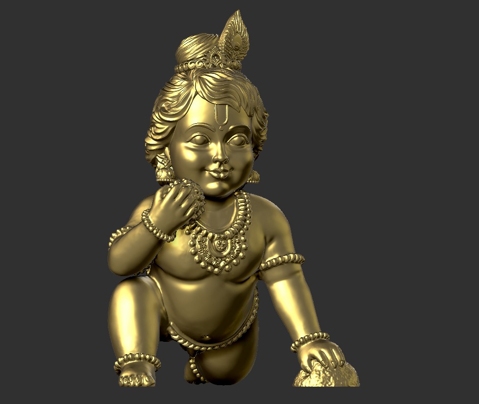 Laddu Gopal Krishna 3D print model_23