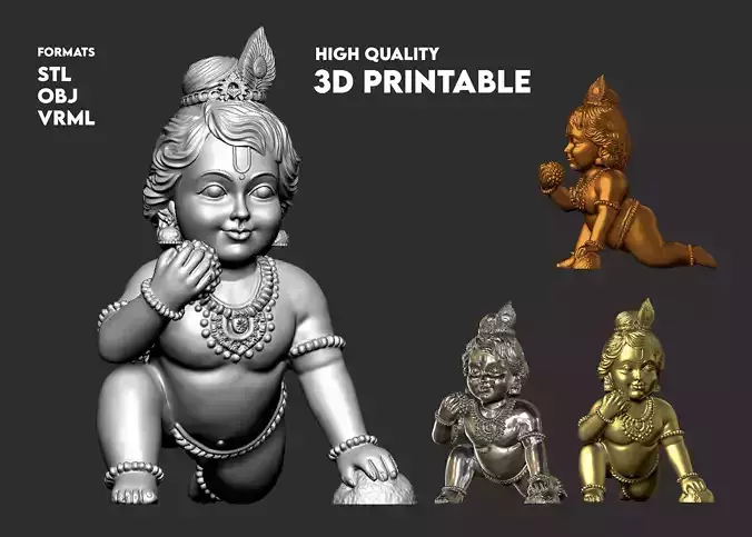 Laddu Gopal Krishna 3D print model