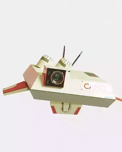 CAM01 Surveillance Drone Low-poly 3D model