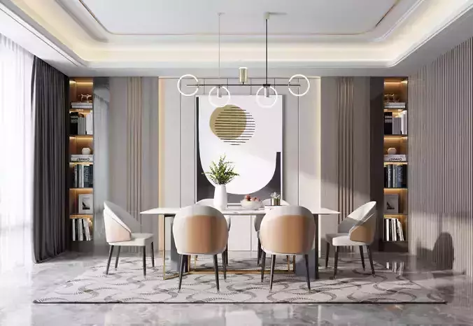 Living room dining table 2