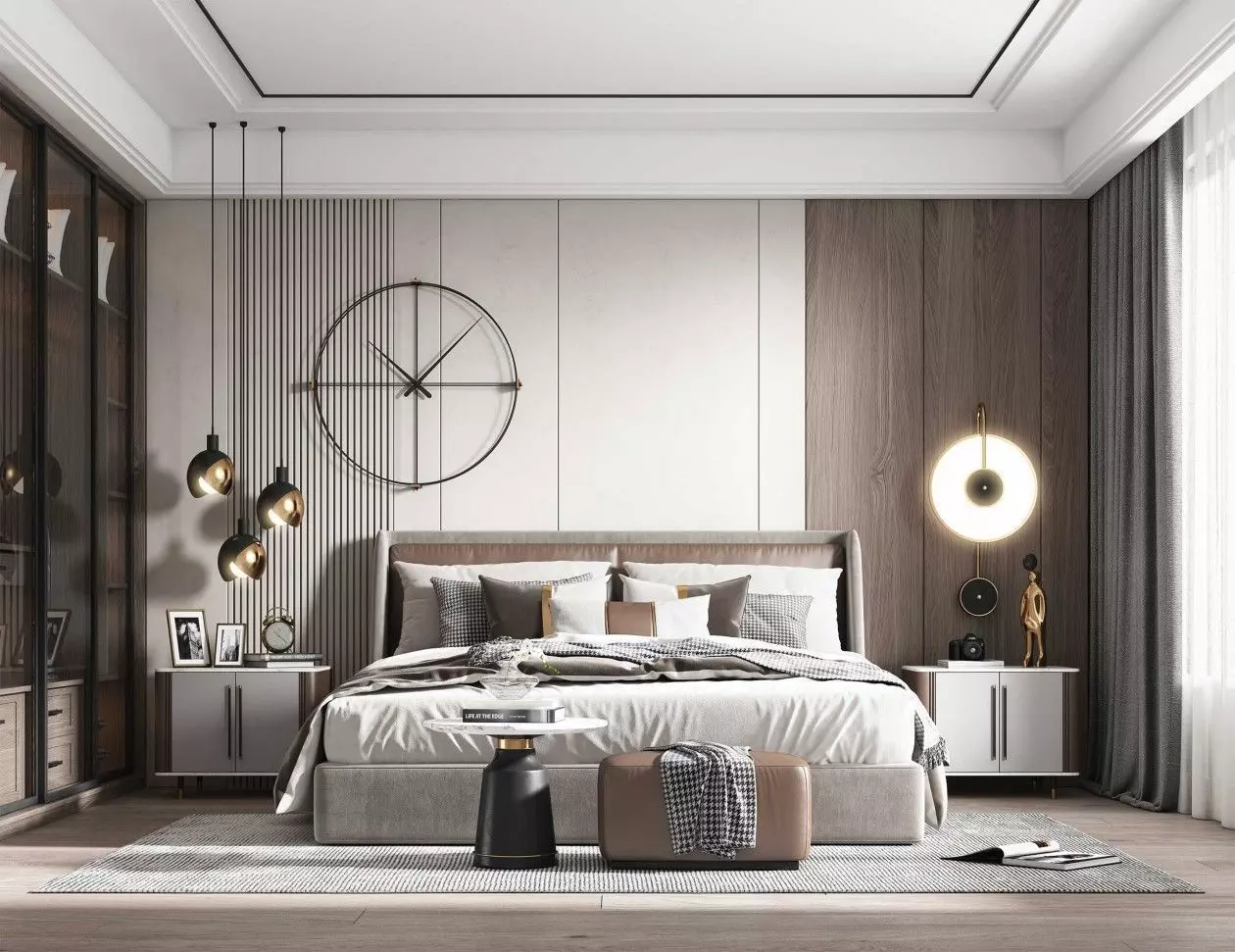 Modern luxury bedroom 44 3D model_0