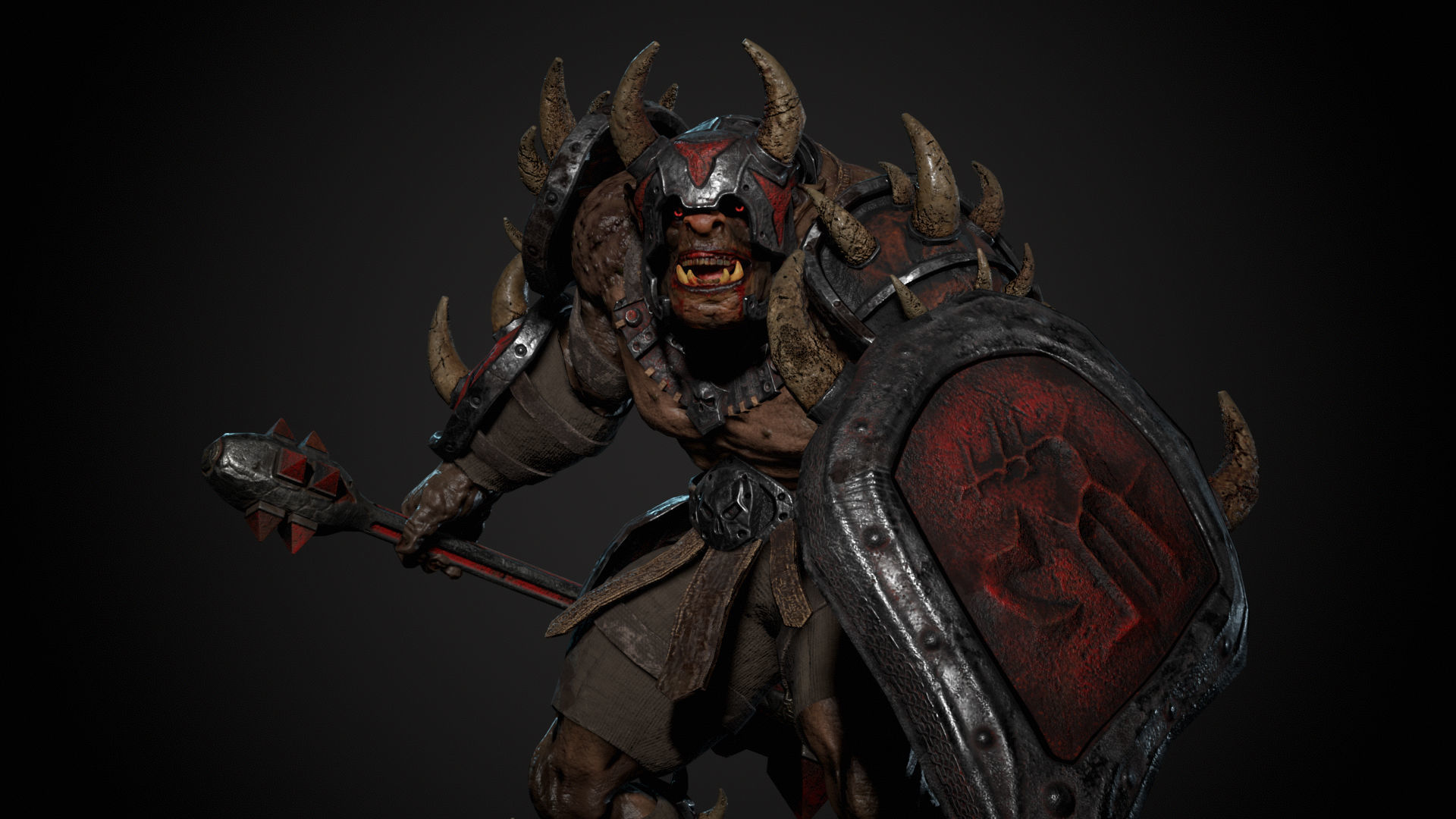 Ogre 2 Low-poly 3D model_28