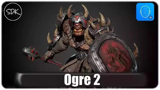 Ogre 2 Low-poly 3D model