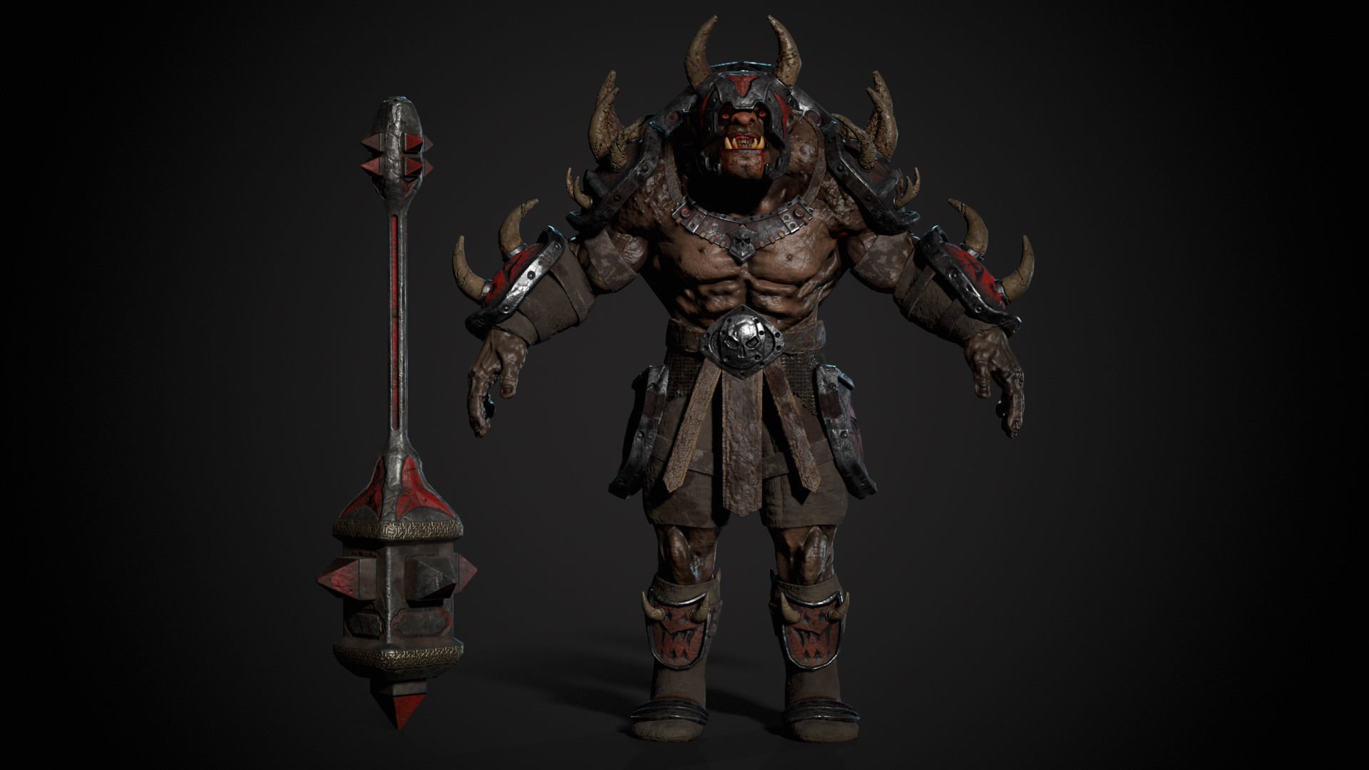 Ogre 2 Low-poly 3D model_13
