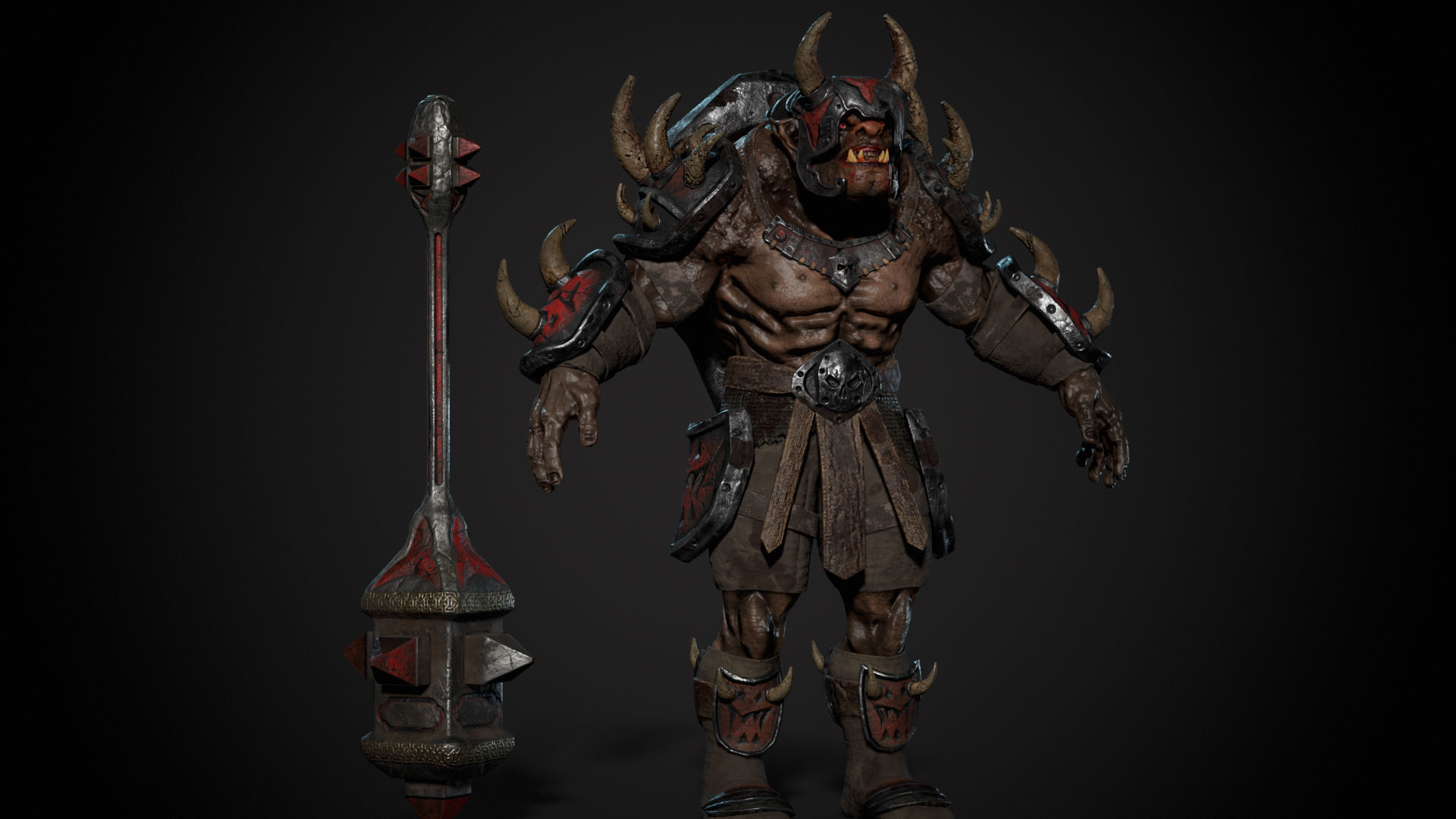 Ogre 2 Low-poly 3D model_11