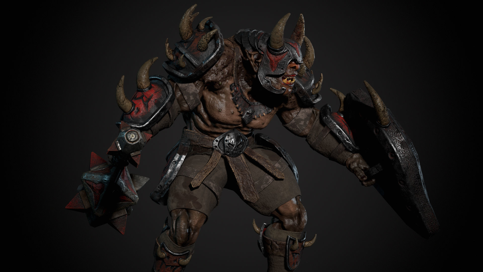 Ogre 2 Low-poly 3D model_26