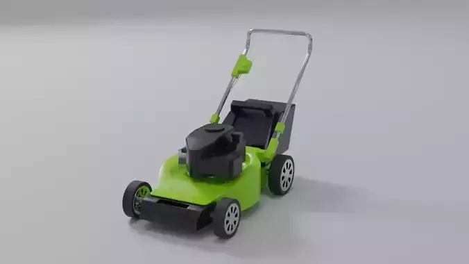 Lawn Mower Low-poly 3D model