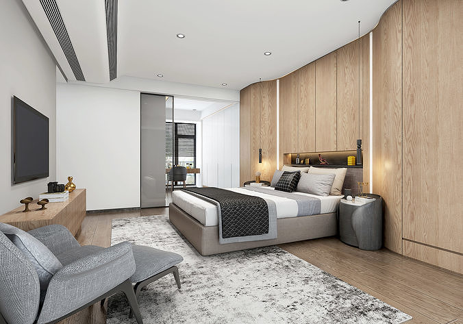 Apartment bedroom 24 3D model