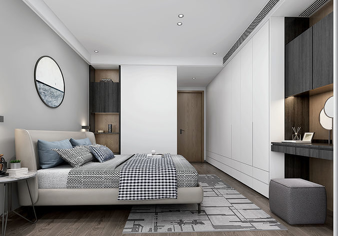 Bedroom 3D rendering scene 23 3D model
