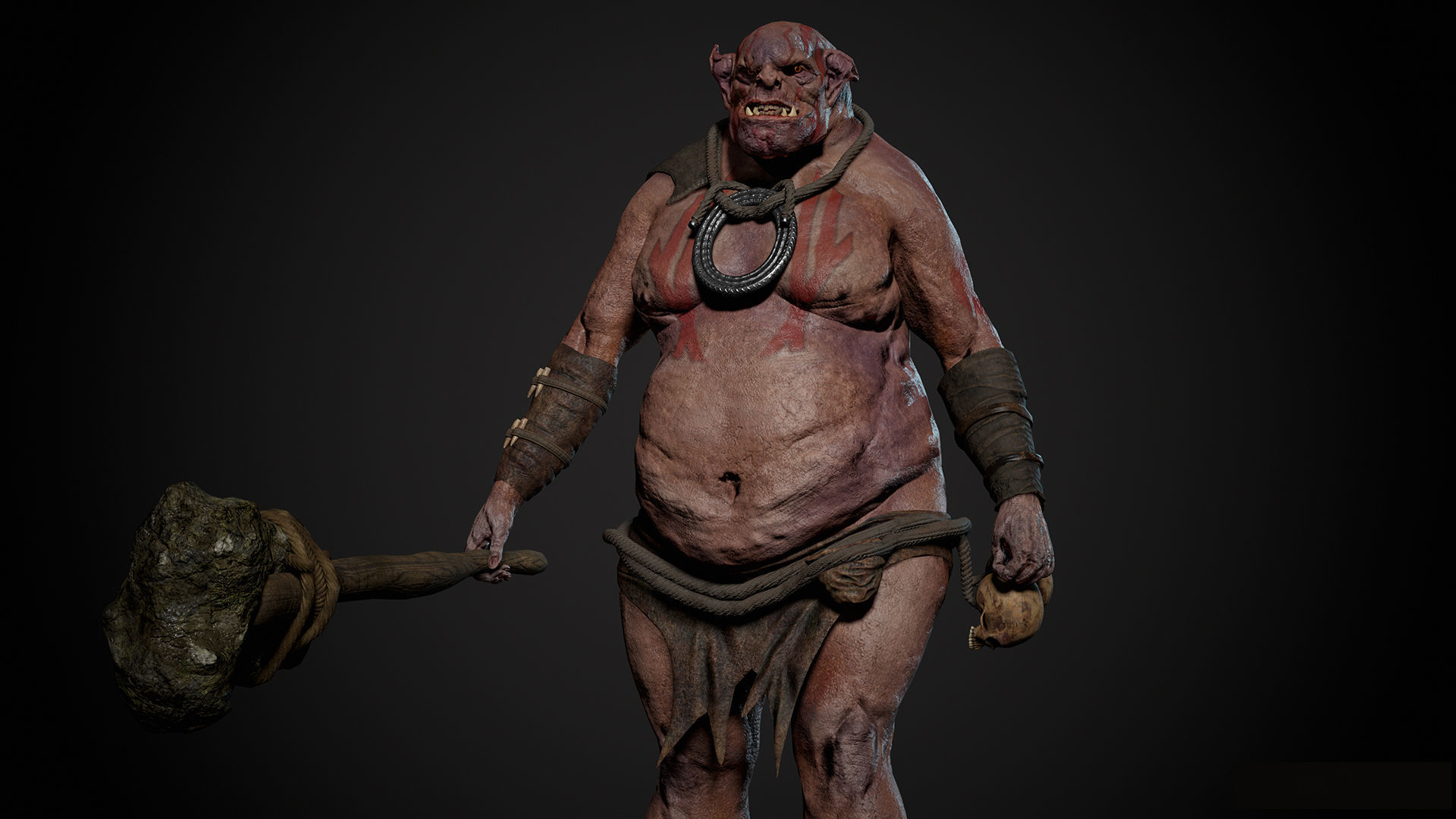 Ogre 3 Low-poly 3D model_10