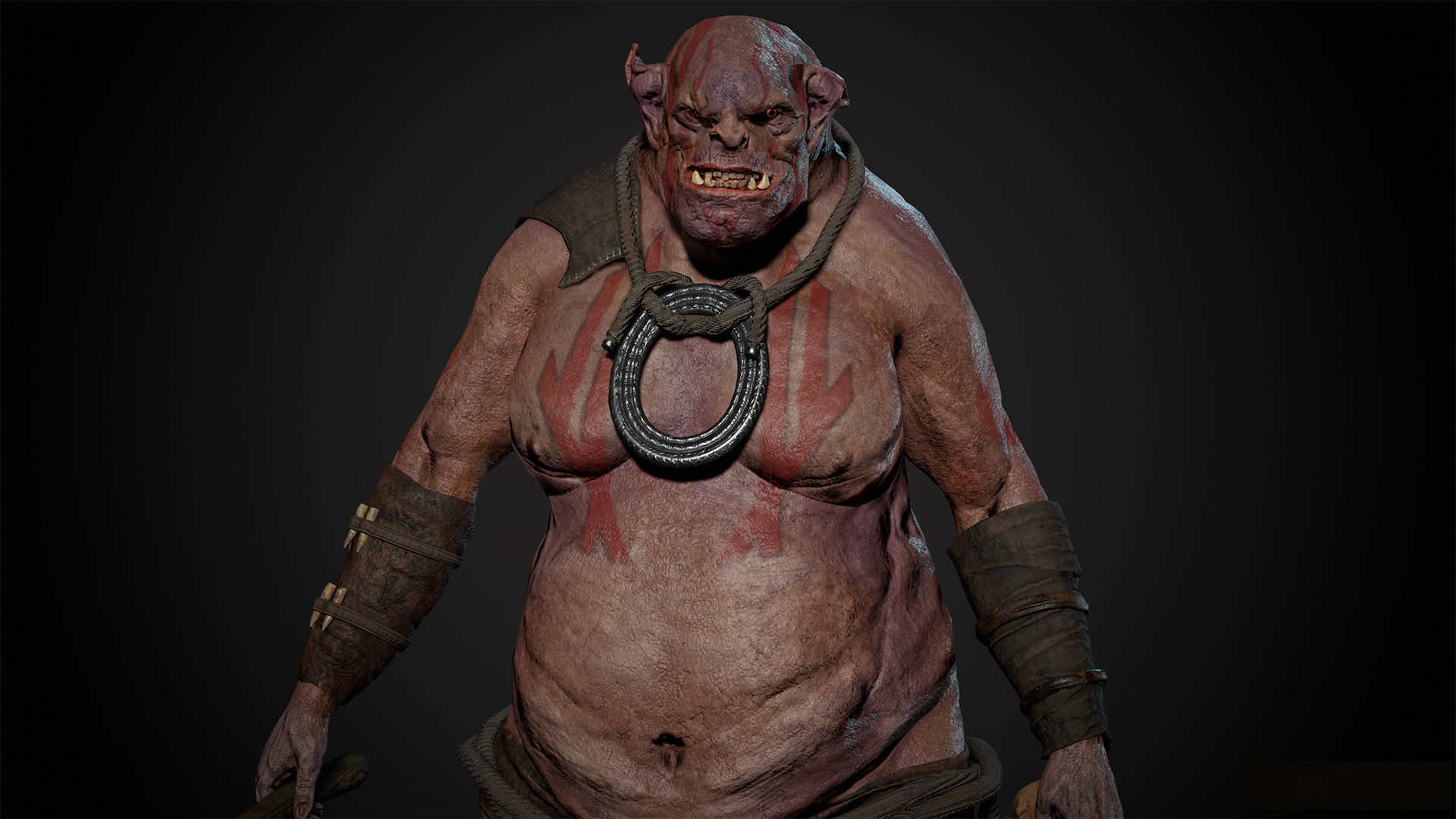 Ogre 3 Low-poly 3D model_5