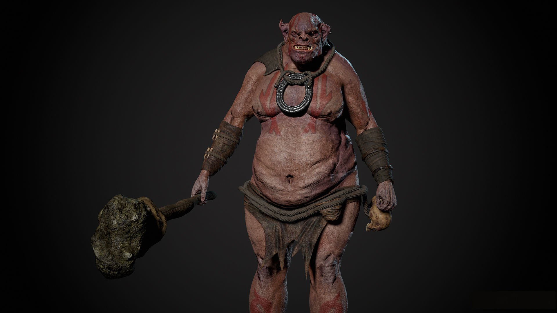 Ogre 3 Low-poly 3D model_6