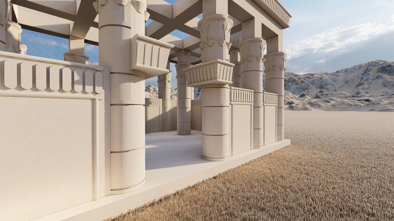 Zigurat ancient pyramid-Ziggurat Temple 3D model_3