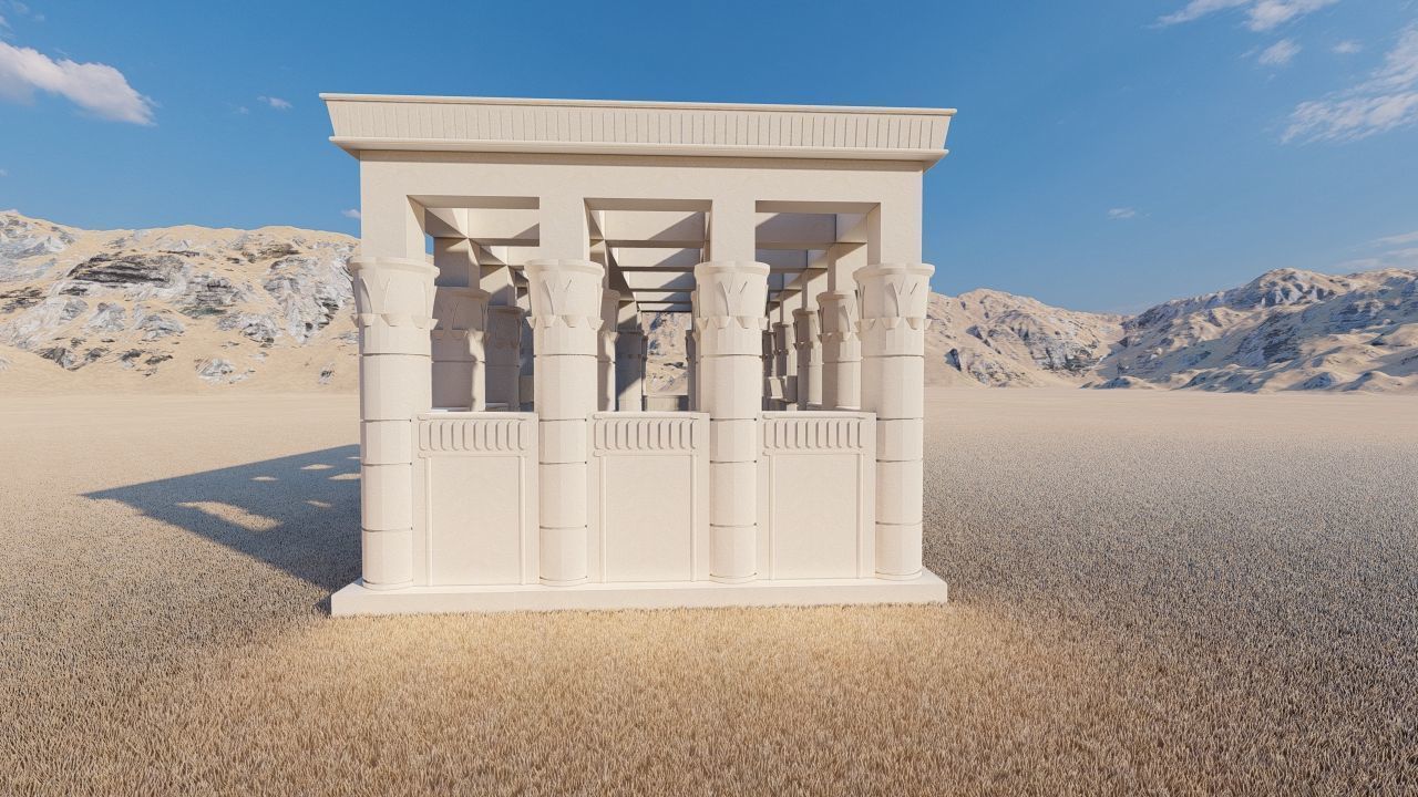 Zigurat ancient pyramid-Ziggurat Temple 3D model_6