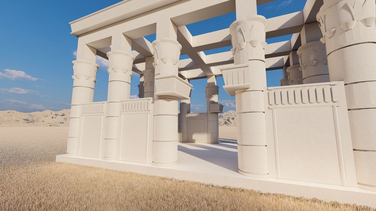 Zigurat ancient pyramid-Ziggurat Temple 3D model_15