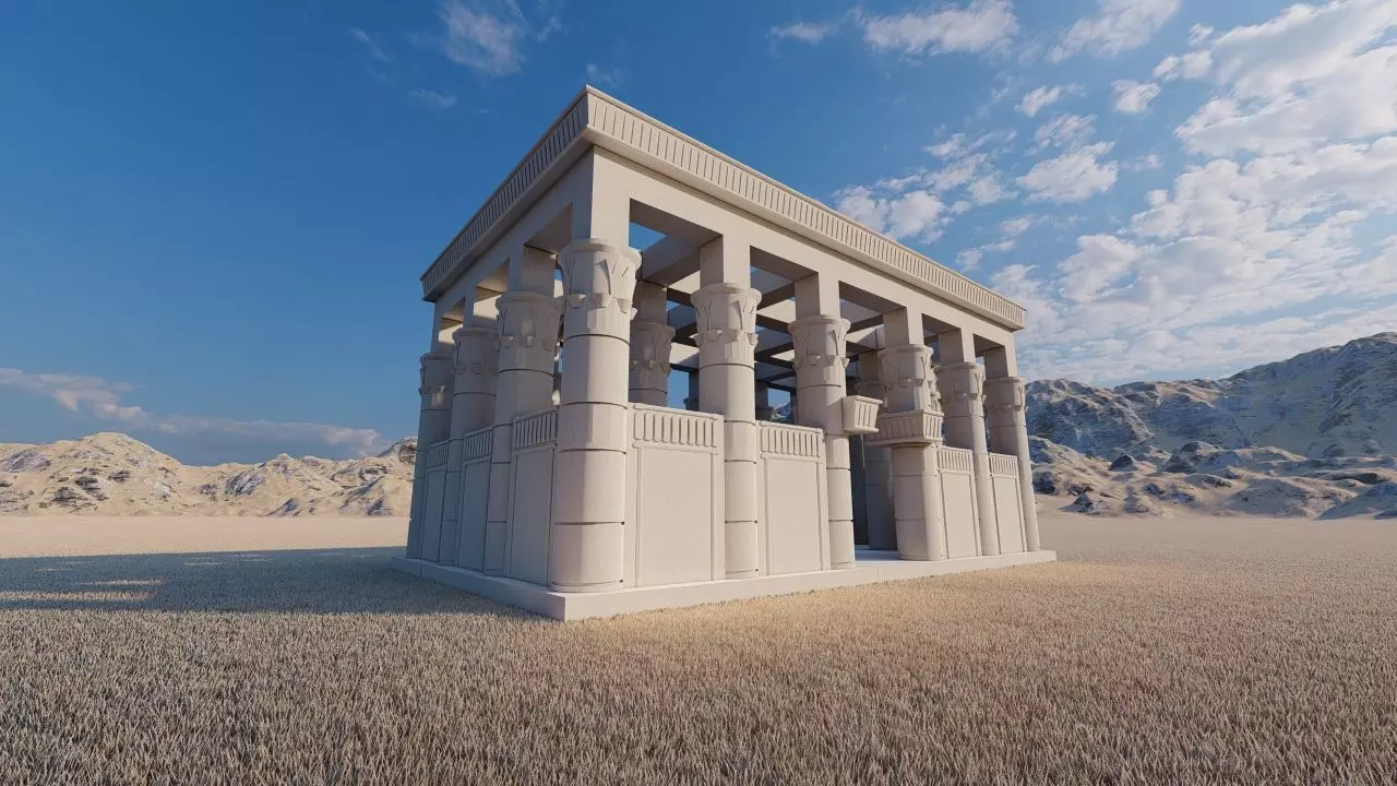 Zigurat ancient pyramid-Ziggurat Temple 3D model_0