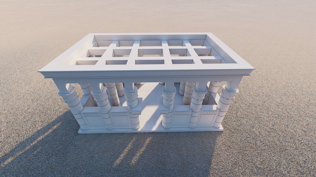 Zigurat ancient pyramid-Ziggurat Temple 3D model_10