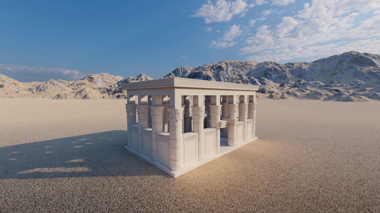 Zigurat ancient pyramid-Ziggurat Temple 3D model_11