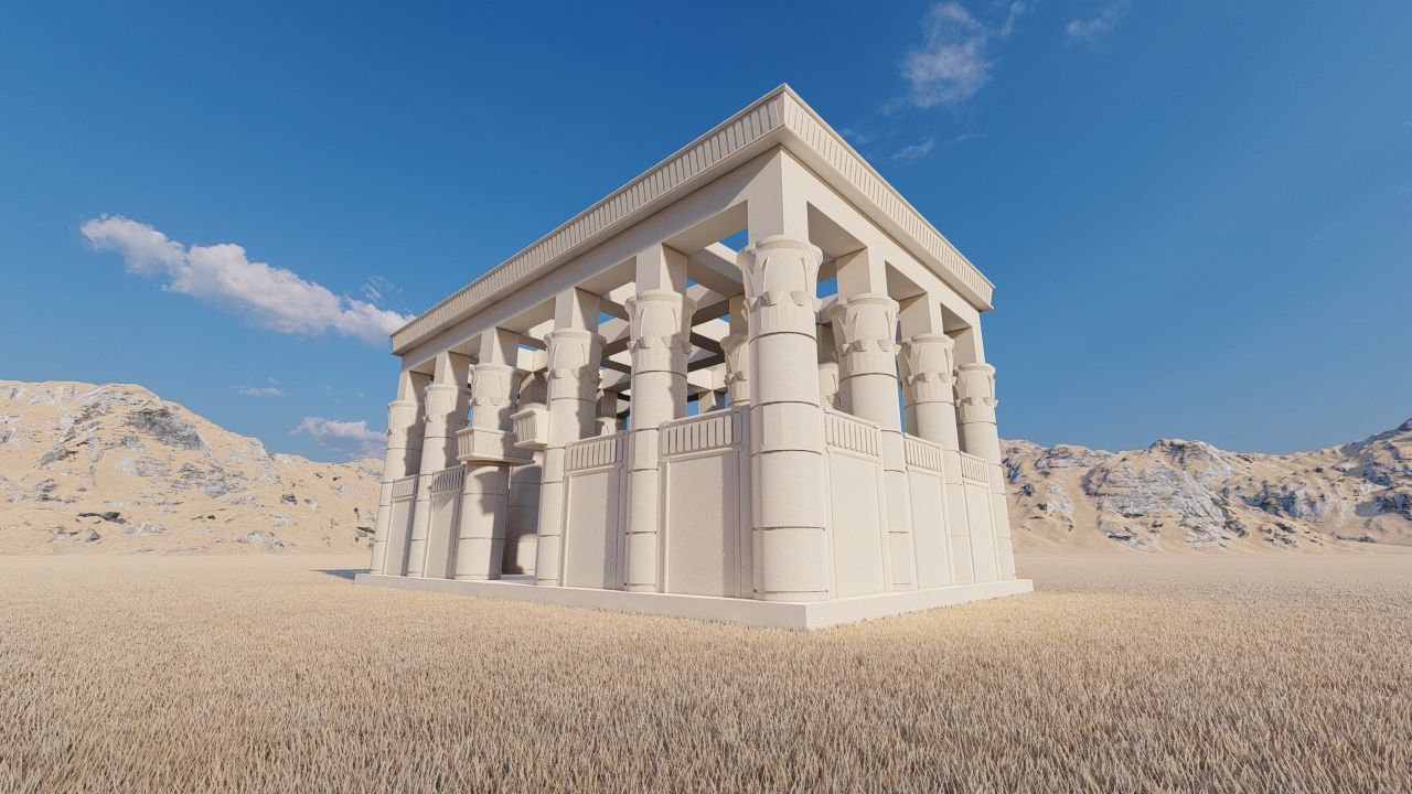 Zigurat ancient pyramid-Ziggurat Temple 3D model_2