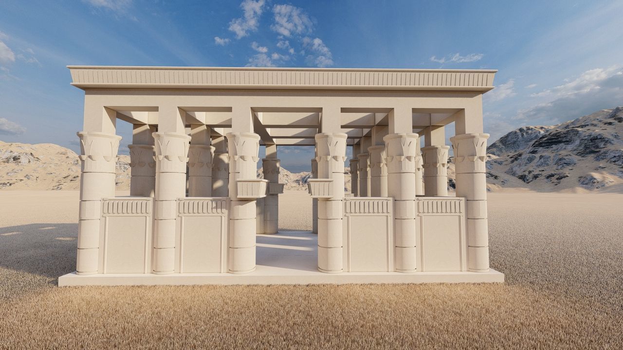 Zigurat ancient pyramid-Ziggurat Temple 3D model_1