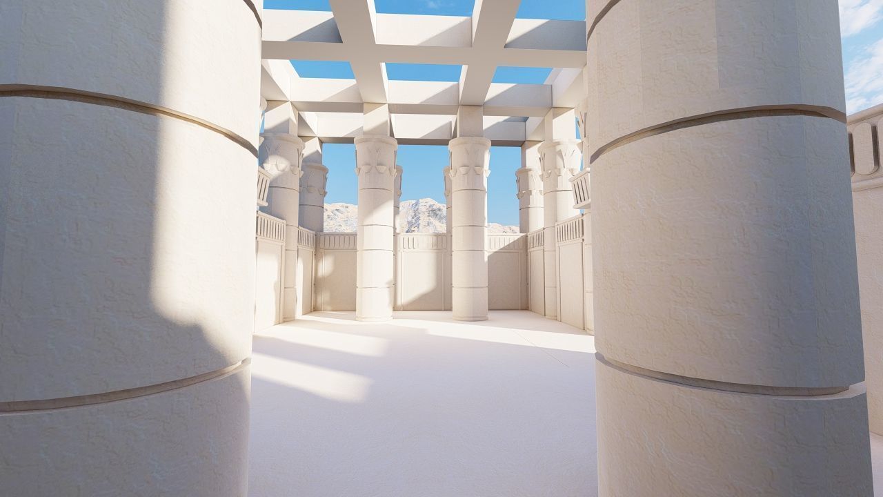 Zigurat ancient pyramid-Ziggurat Temple 3D model_28