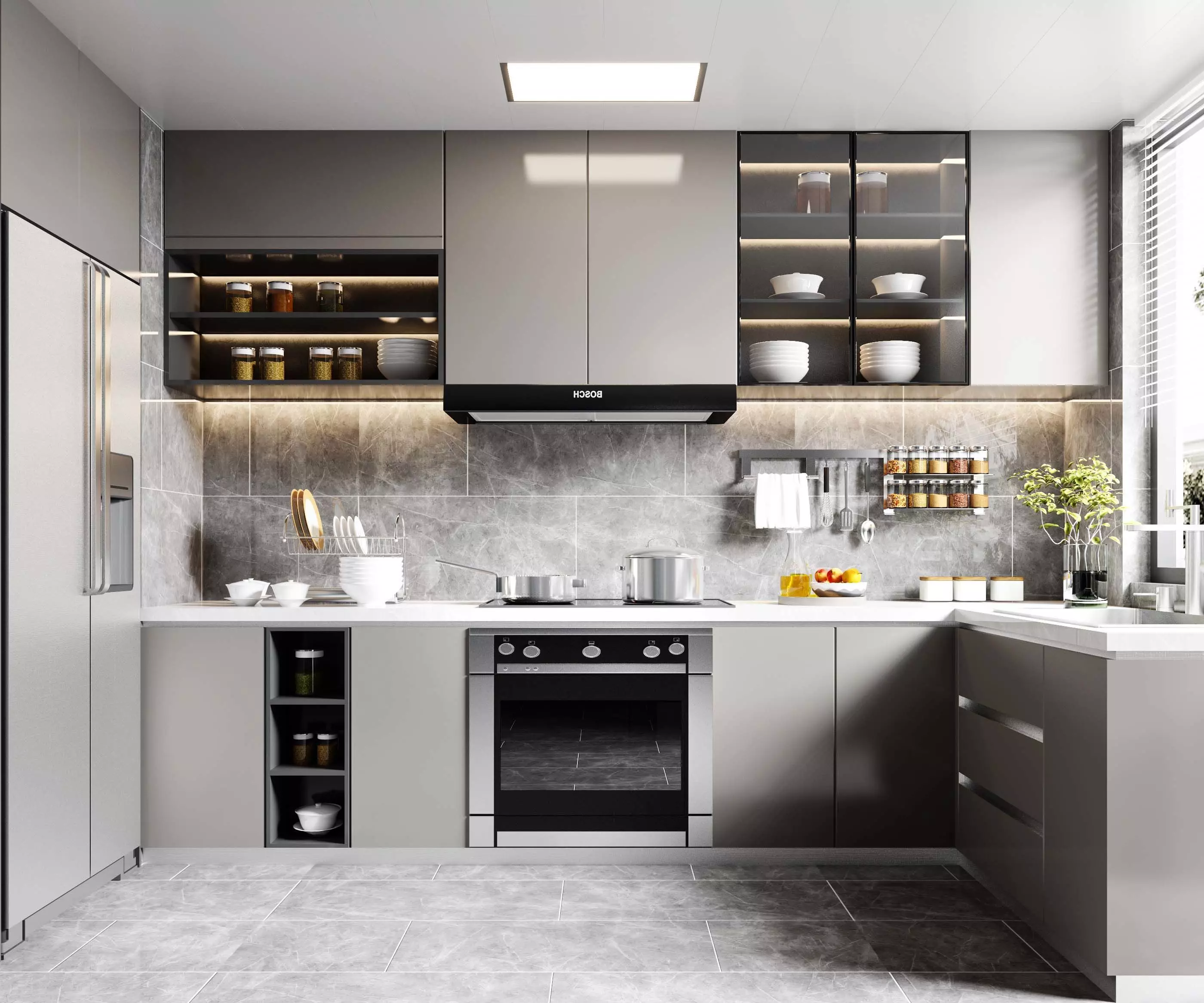 Apartment kitchen  4 3D model_0