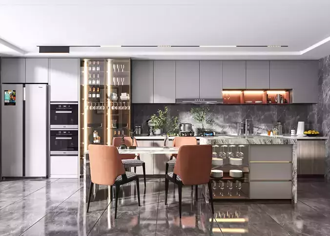 Luxury apartment dining room 2