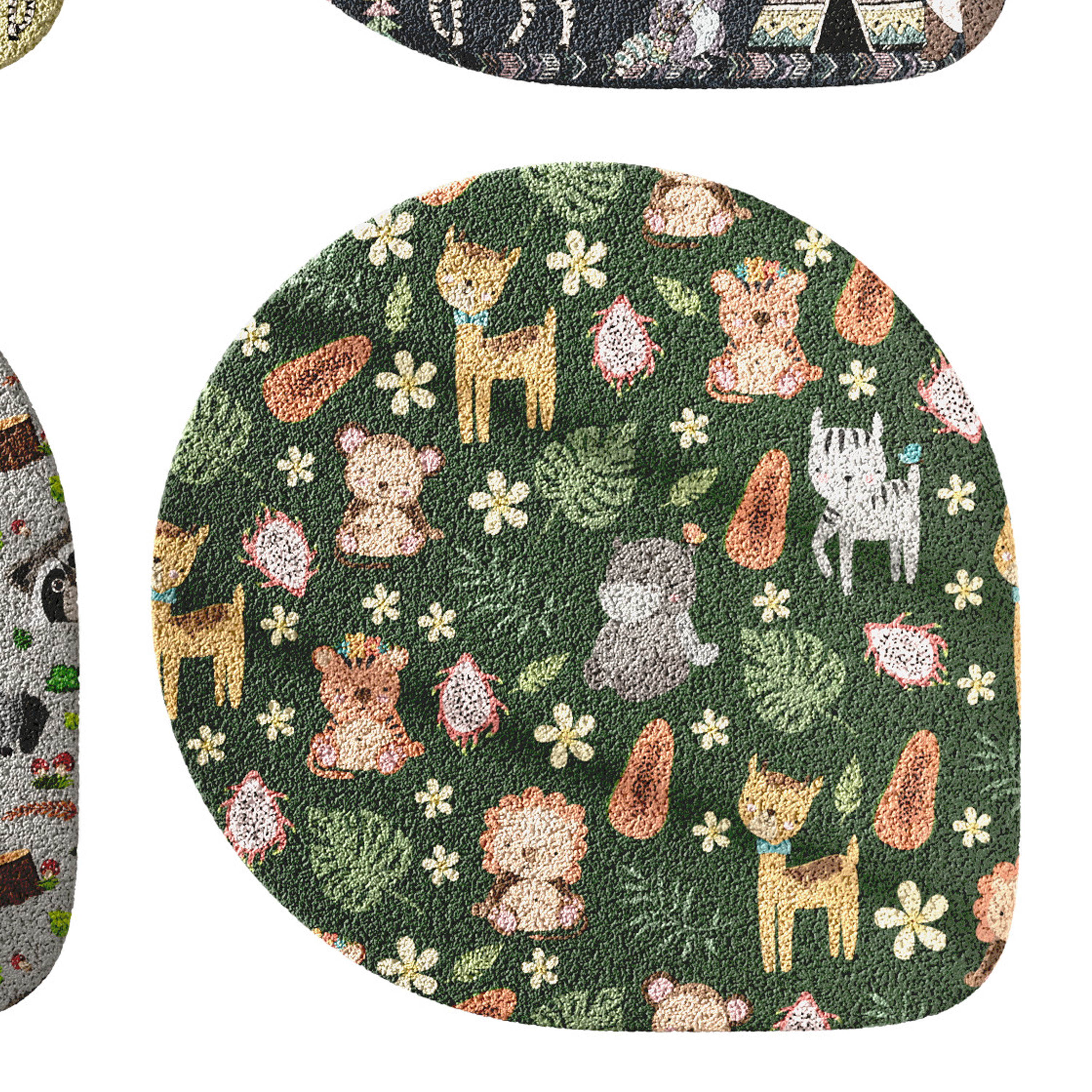 Kids carpet set 17 3D model_2