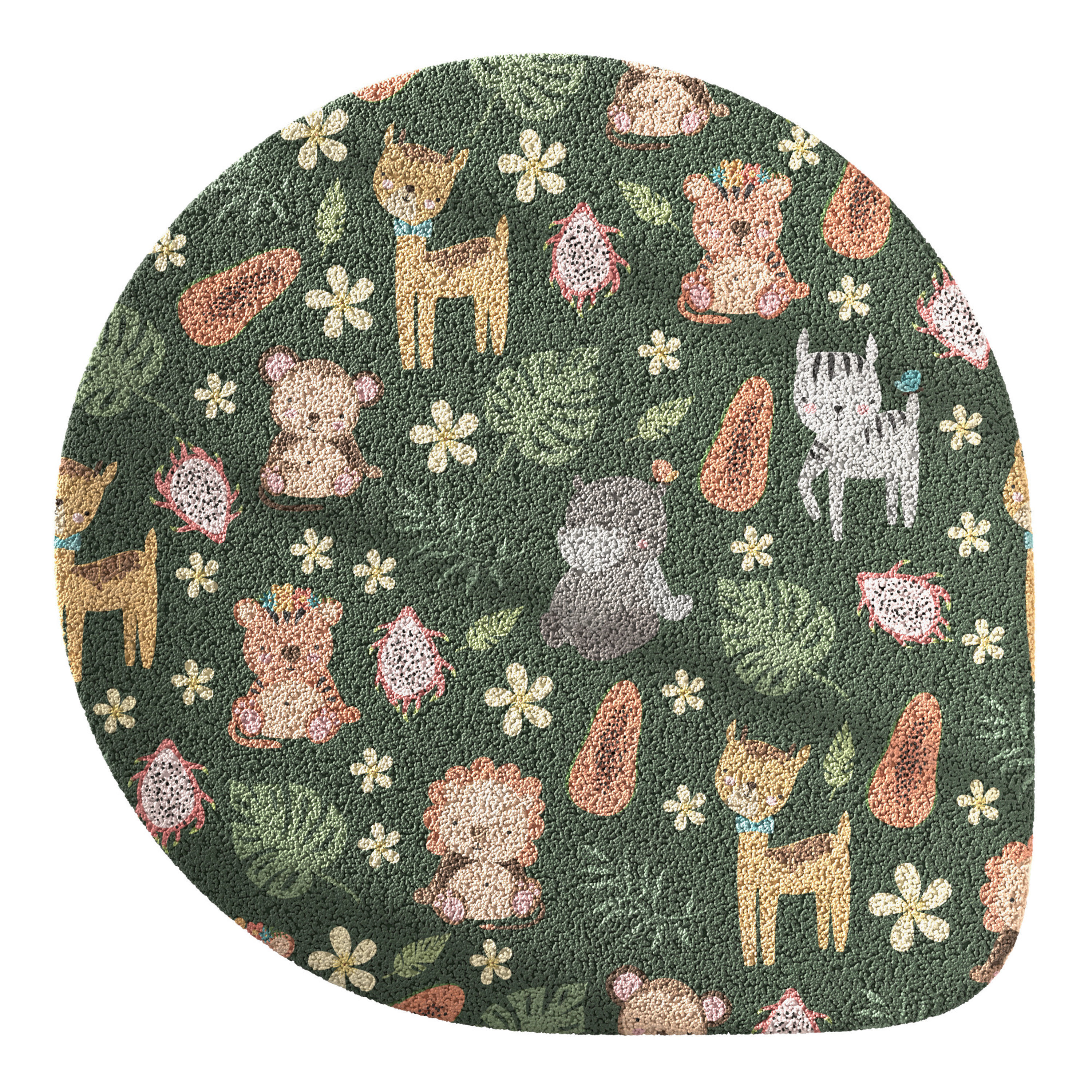 Kids carpet set 17 3D model_7