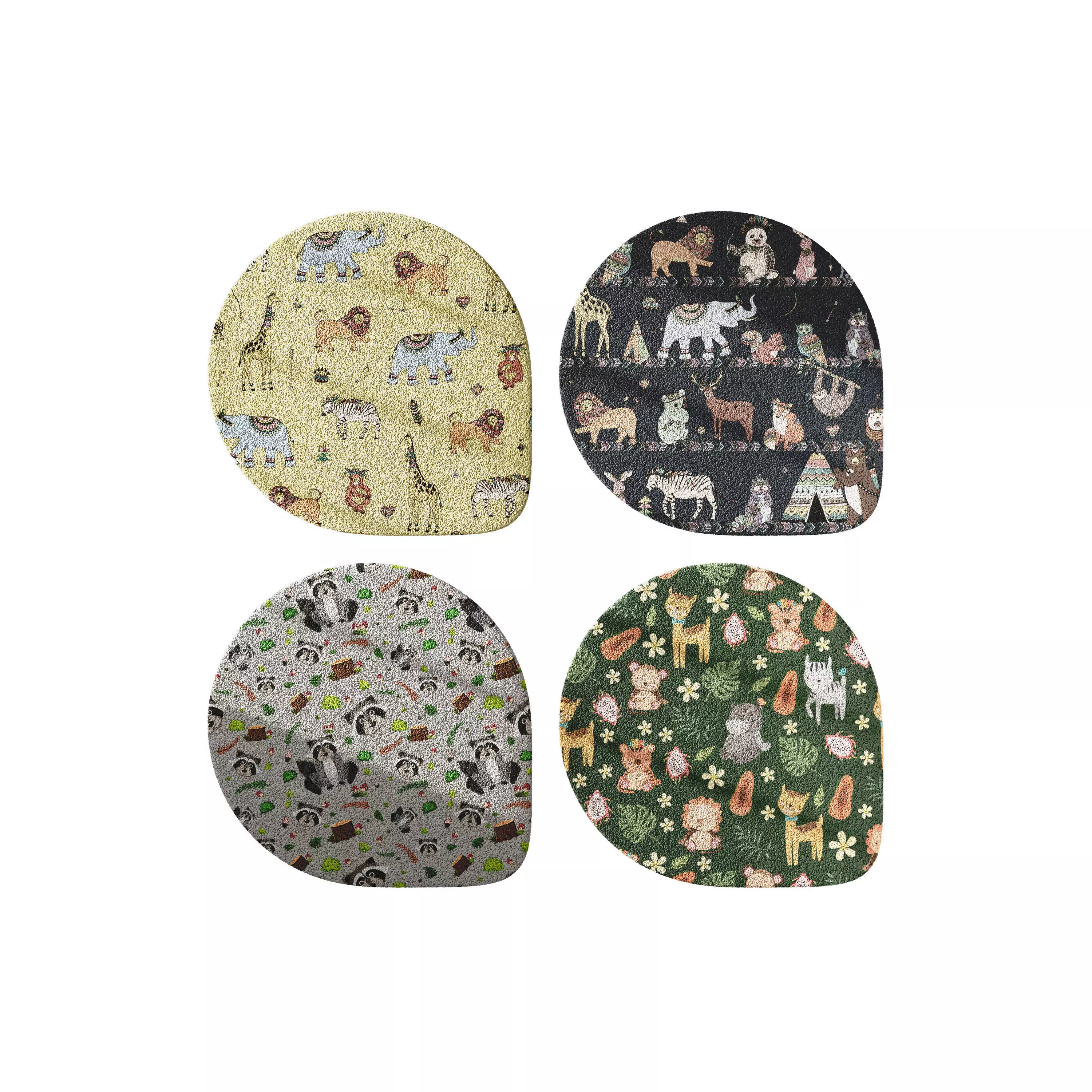 Kids carpet set 17 3D model_0