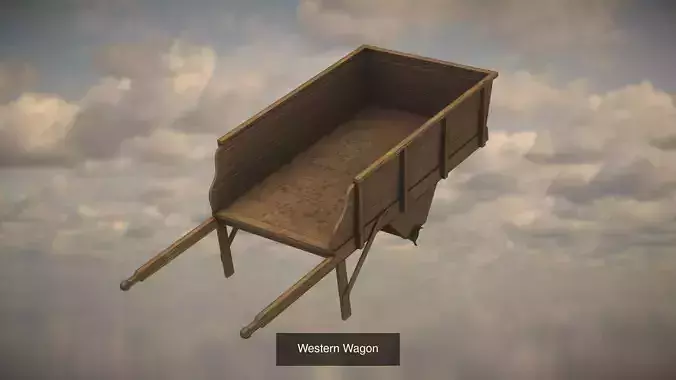 Western Wagon Pack 3D Model Collection
