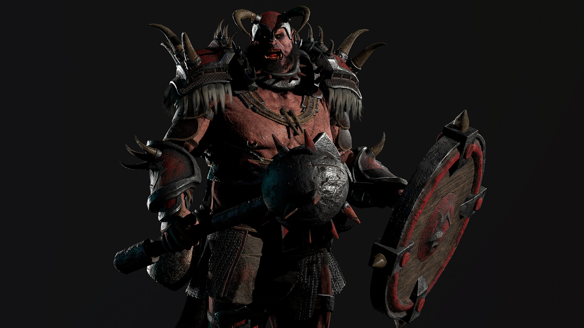 Orc 2 Low-poly 3D model_9