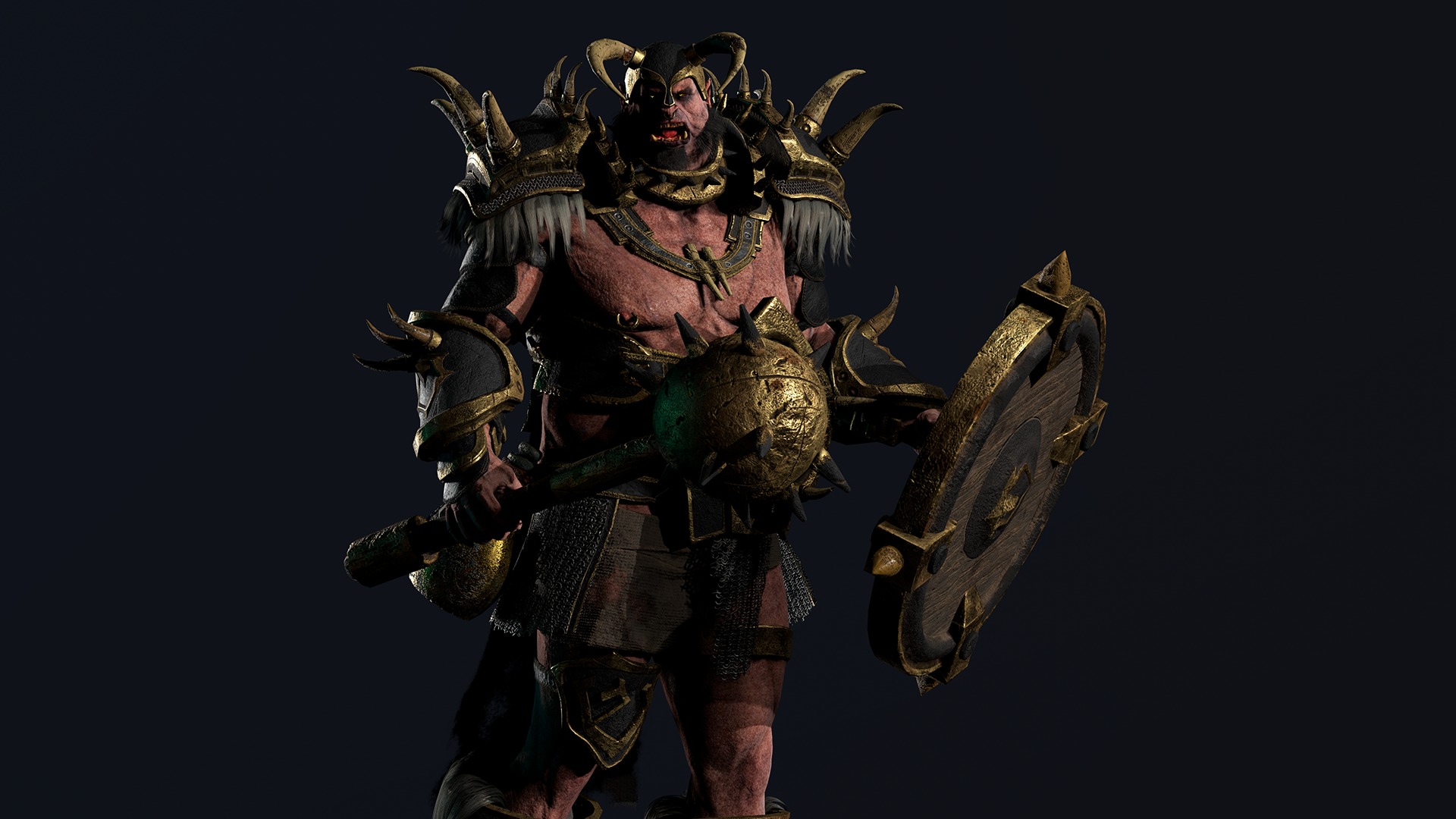 Orc 2 Low-poly 3D model_16