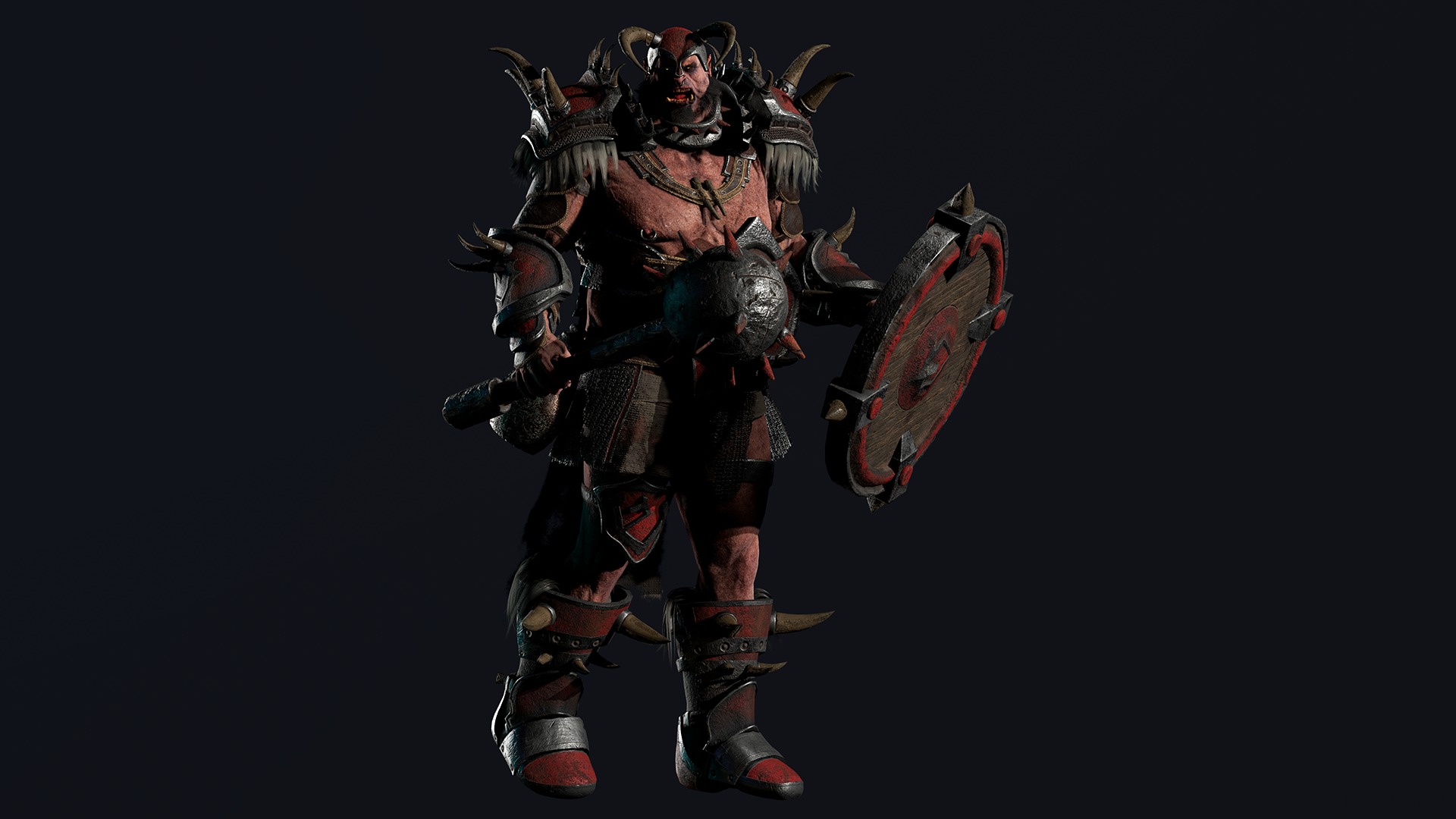 Orc 2 Low-poly 3D model_10