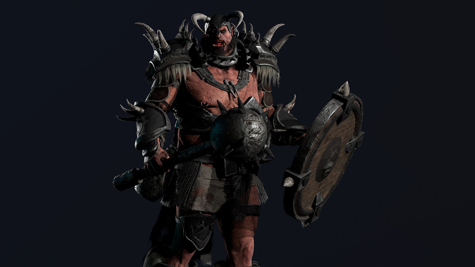 Orc 2 Low-poly 3D model_14