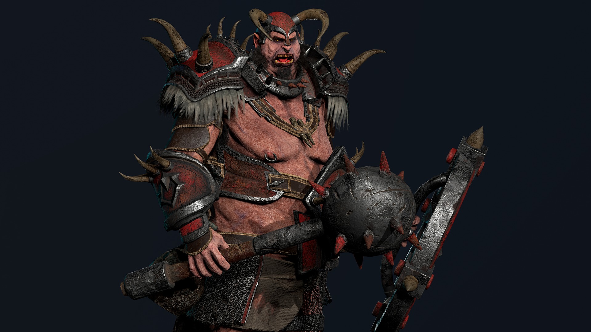 Orc 2 Low-poly 3D model_7