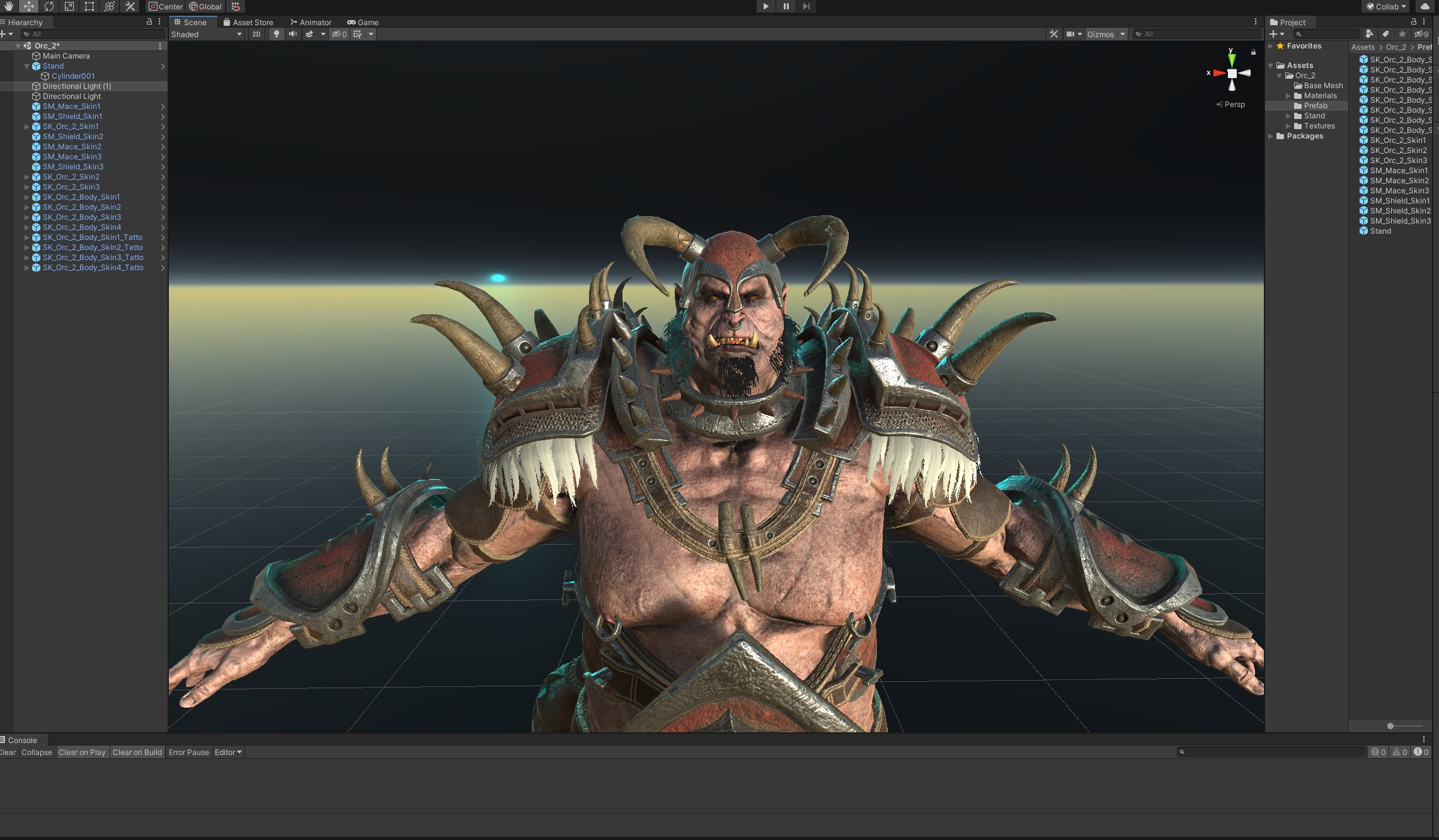 Orc 2 Low-poly 3D model_29