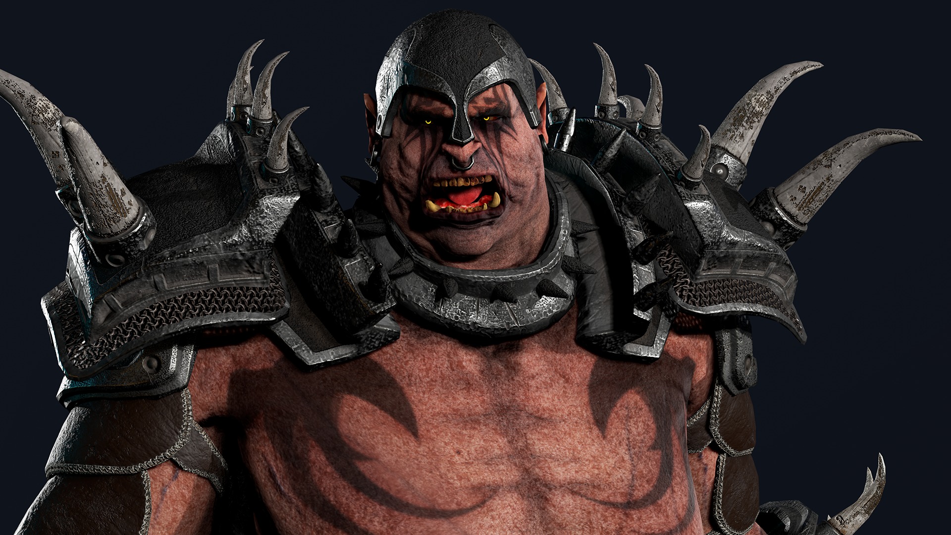 Orc 2 Low-poly 3D model_13