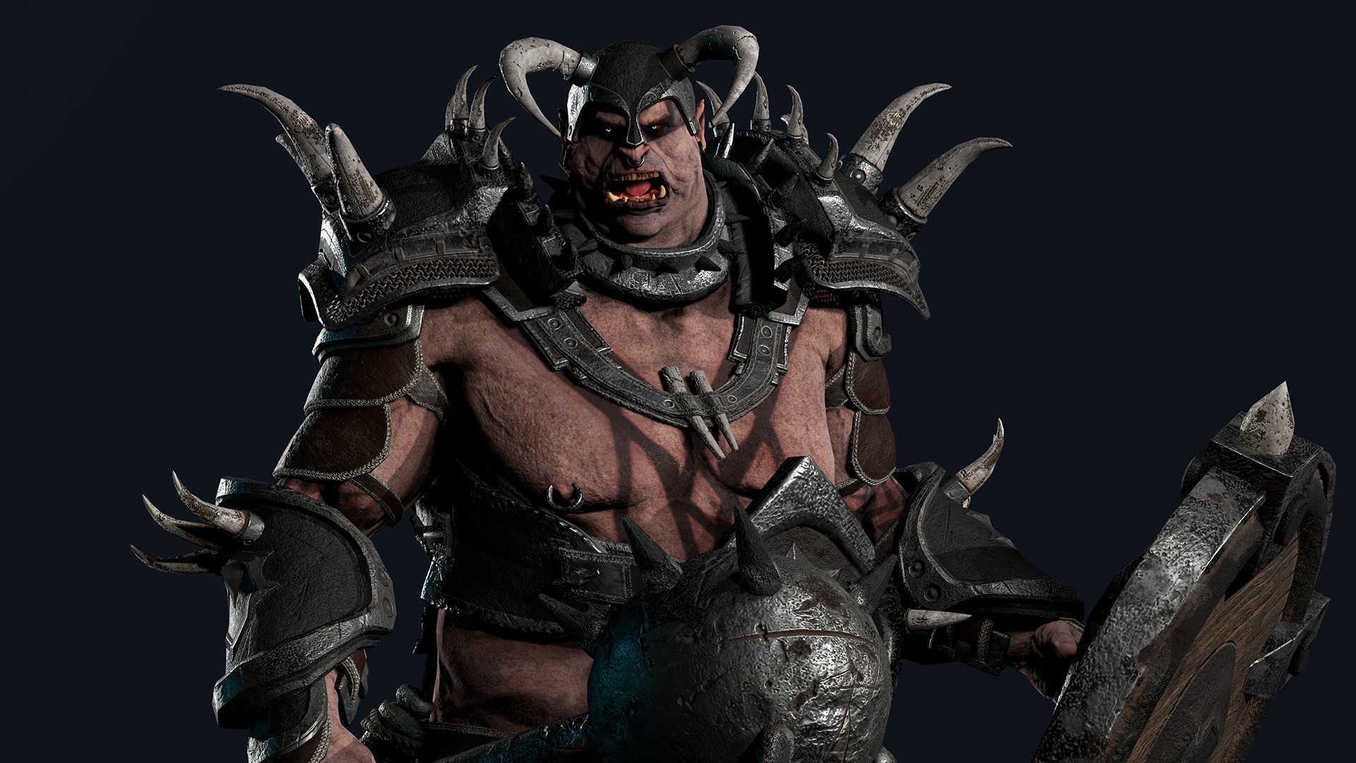 Orc 2 Low-poly 3D model_20