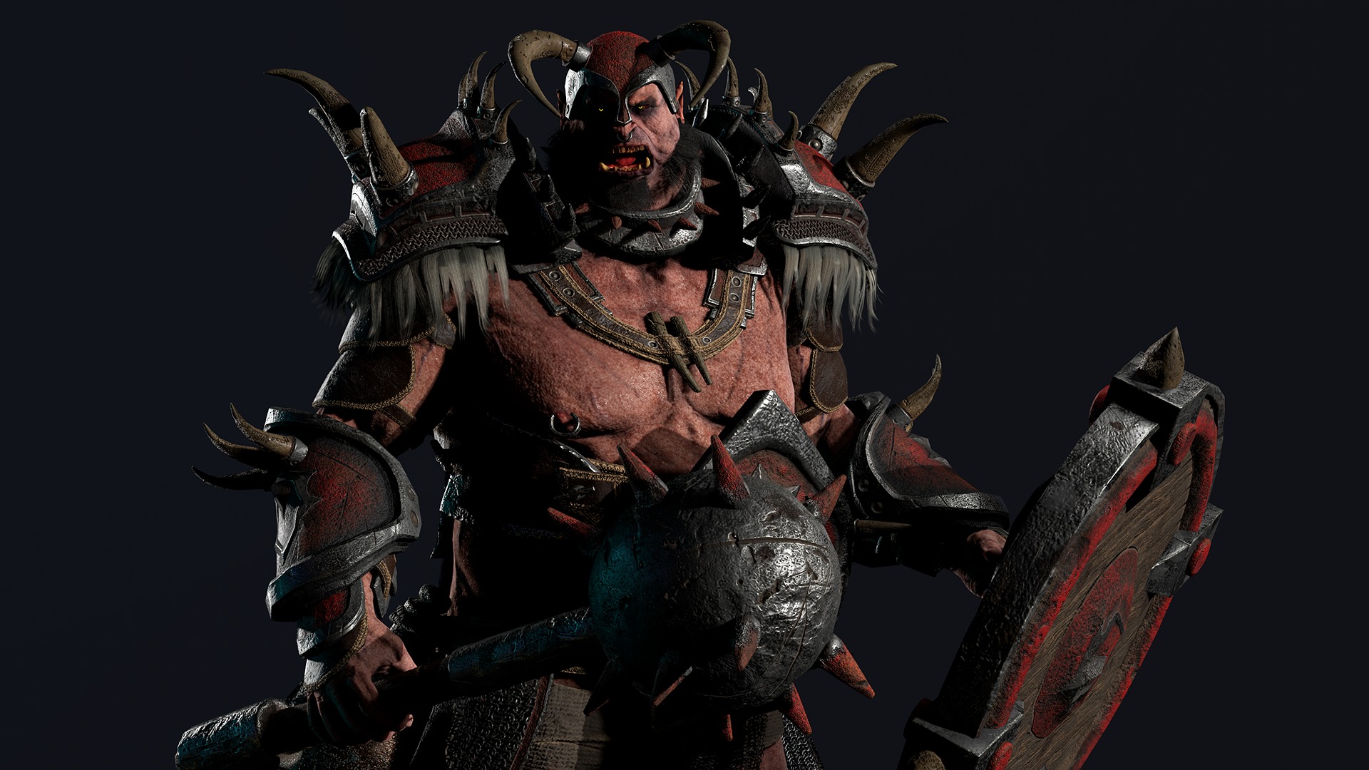 Orc 2 Low-poly 3D model_8