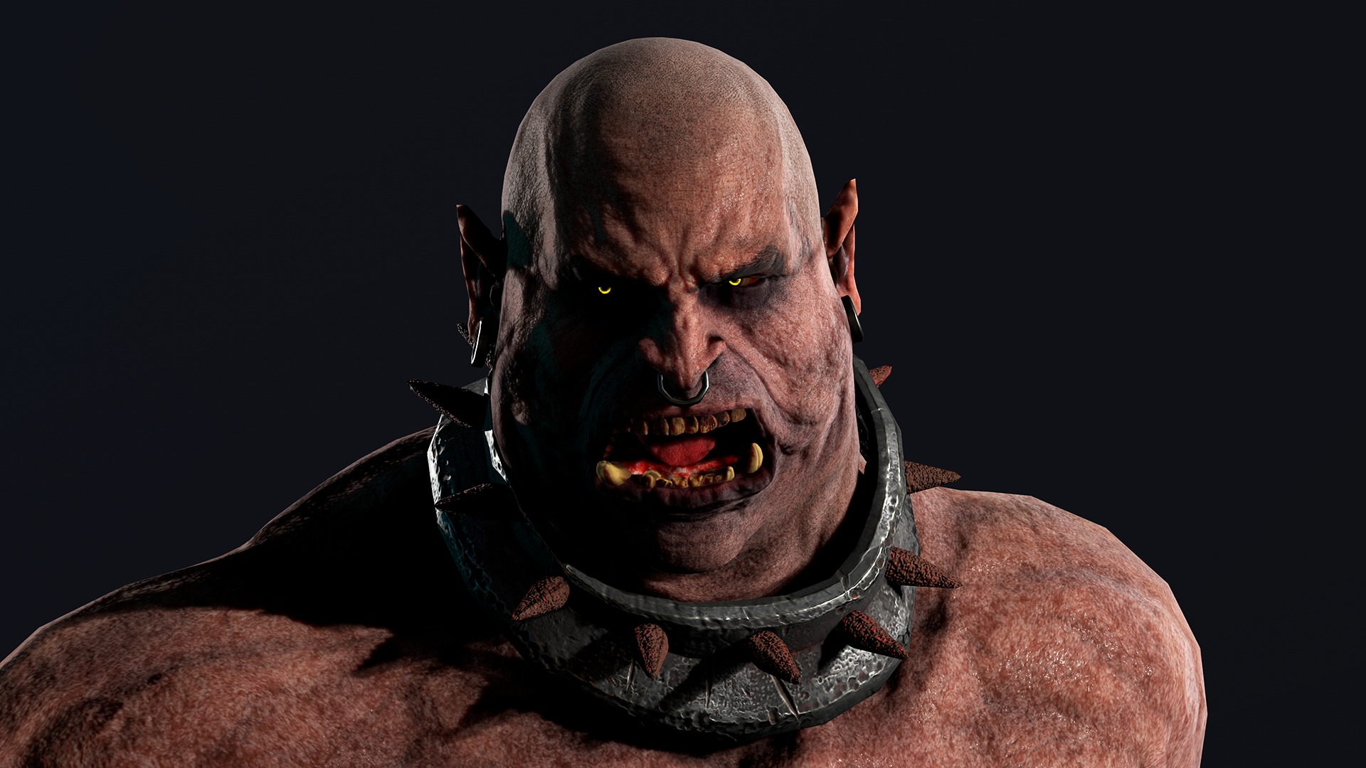 Orc 2 Low-poly 3D model_4